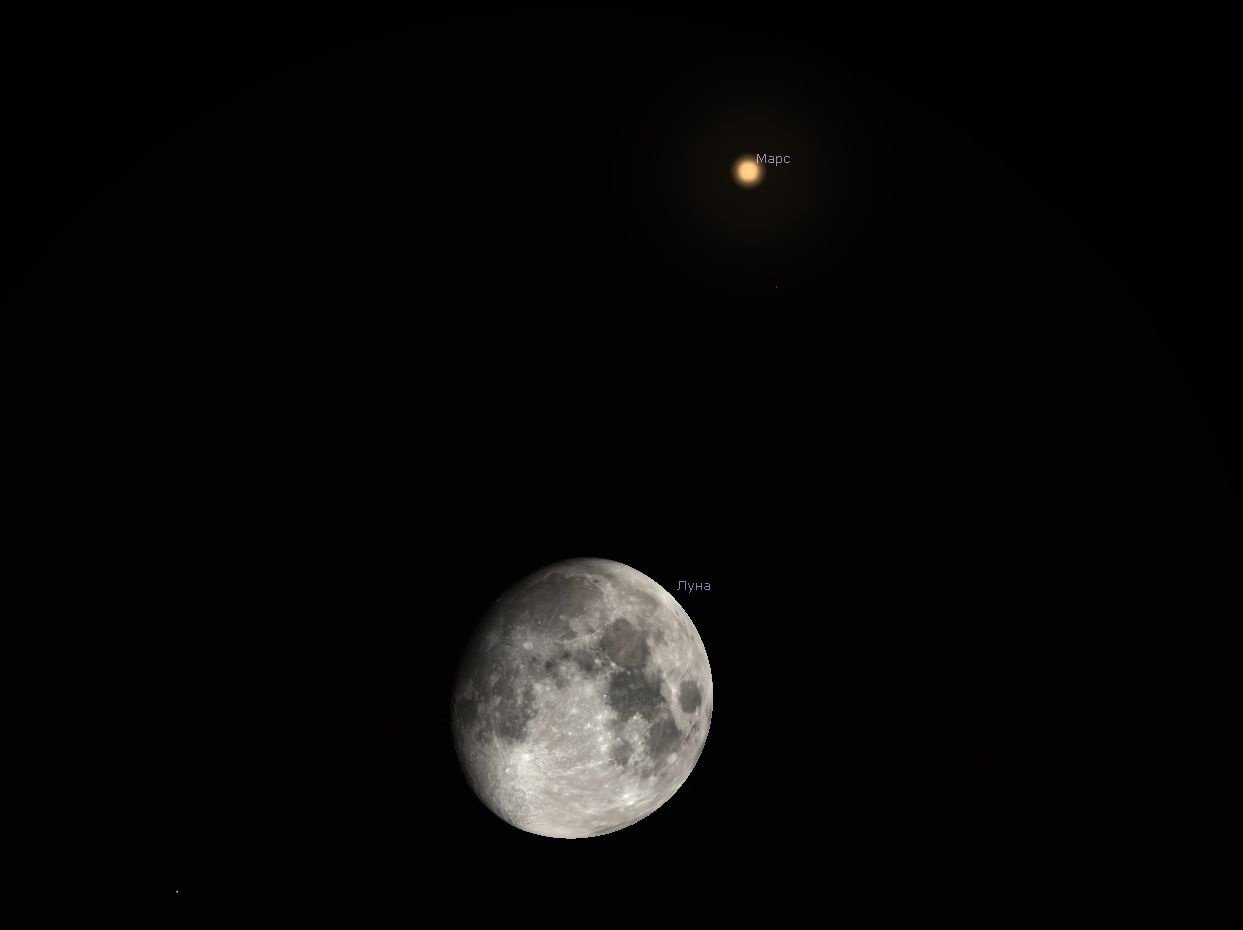Января 2023 лунный. Луна и Марс. Марс над луной. Луна и Марс сегодня. Луна в Марсе 2023.